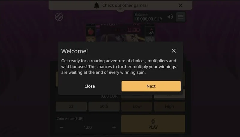 Lion Zama Fruits Bonus Spins - kikao kinachoendelea na alama za kawaida za matunda na 777